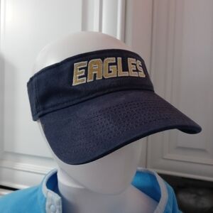 Nike navy blue embroidered Philadelphia "EAGLES" CANVAS SUN VISOR CAP 1 SIZE